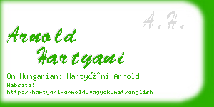 arnold hartyani business card